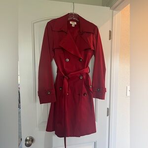 Talbots Red Classic Trench Coat